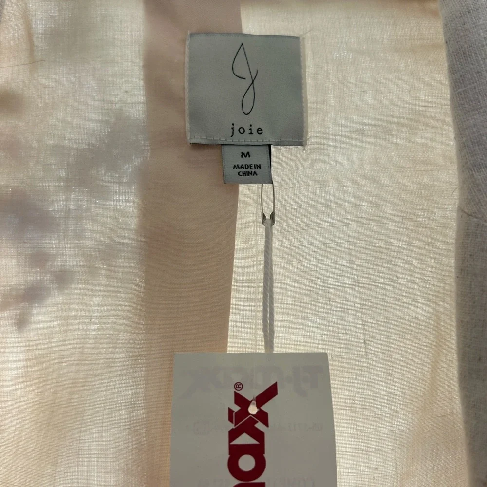 Joie Beige Blazer with Blue Floral Pattern medium - Picture 4 of 4